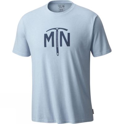 Tee Mountain Hardwear Hardwear Ice Axe Manga Corta Hombre Azules - Chile EQM219783
